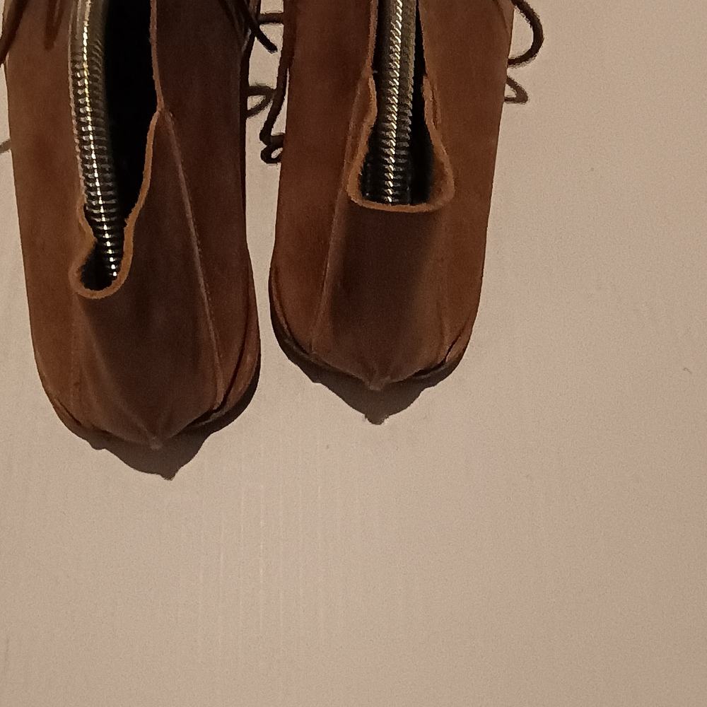 CYDWOQ (Sidewalk)Men's Brown Leather Shoes Made In USA Custom Size 44 10.5 - Picture 3 of 6